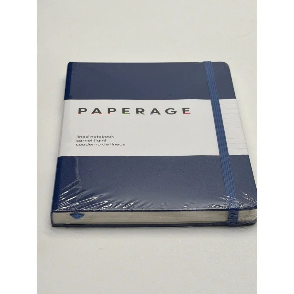 Paperage Lined Notebook Navy Blue Hardcover Journal 160 Pages 5.6x8 100gsm 88004